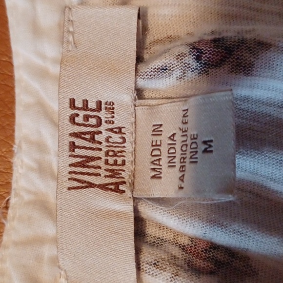 💙🌺Vintage America White Embellished Blouse with 3/4 Sleeves - Picture 3 of 12